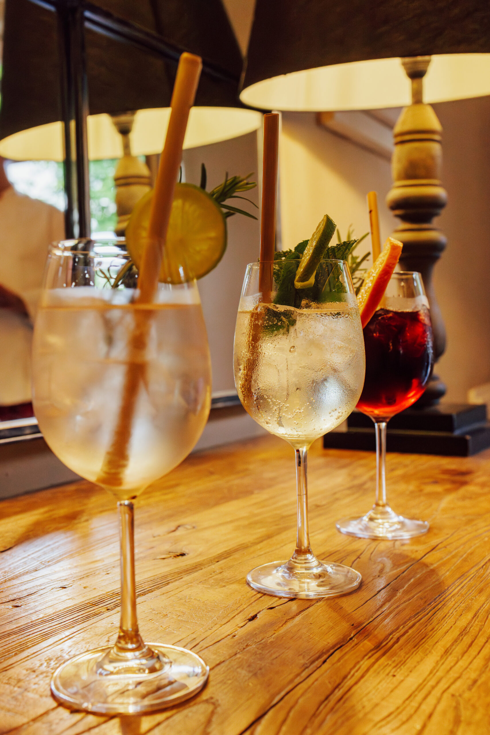 The signature cocktails by Villa Dianella's sommelier