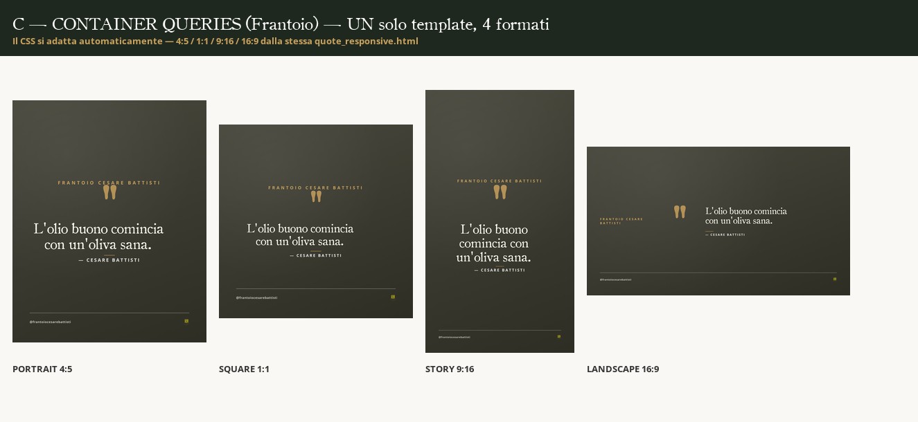 Quote responsive 4 formati